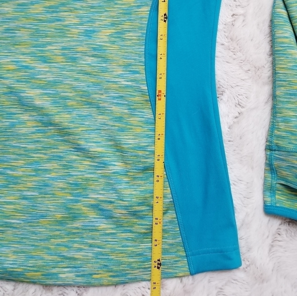 Kppen Blue Yellow Heather Solid Panel Full Zip S - image 6